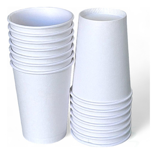 150 Copos De Papel Para Chá Água 200 Ml Branco Biodegradável