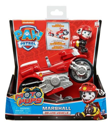 Paw Patrol - Patrulla Moto Pups  Vehículo Pull Back Marshall