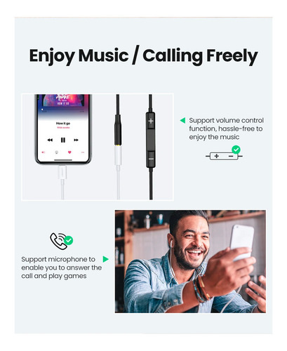 Adaptador Jack De 3.5 Mm Audio Compatible Con iPhone E iPad (Usado)