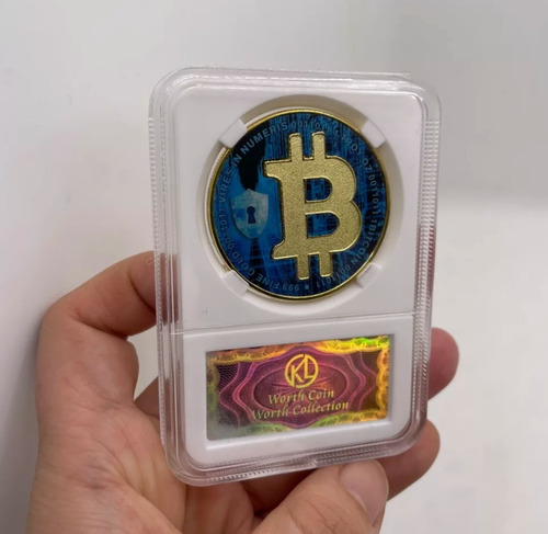 Moneda Criptomoneda Bitcoin Edición Premium Coleccionable