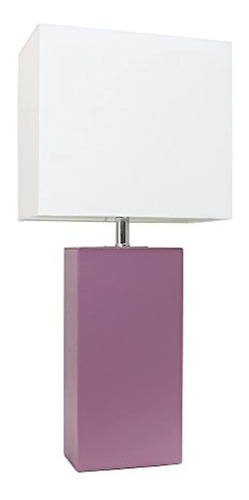 Lámpara De Mesa De Cuero Auténtico Y Elegante Diseño Moderno