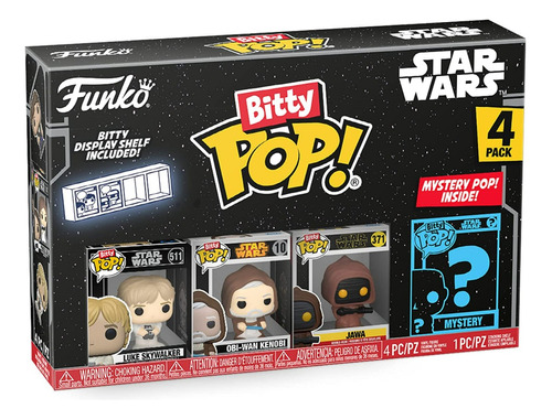 Funko Bitty Pop!: Star Wars: Luke, Obi Wan, Jawa  Pack X 4