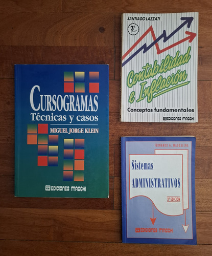 Libros Administración, Contabilidad, Cursogramas Combo X3 (Usado)