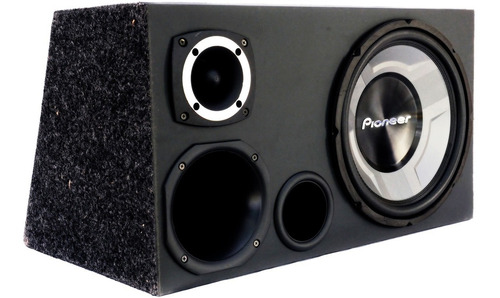 Imagem 6 de 6 de Caixa Trio Pioneer Completa Som Carro Cara Preta 600watts