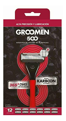 Groomen 500, Rastrillo Con Cinco(5) Cuchillas Con