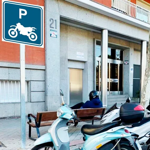 Aviso Parqueadero Para Motos Lona Sim06 Estacionamiento Dd8p