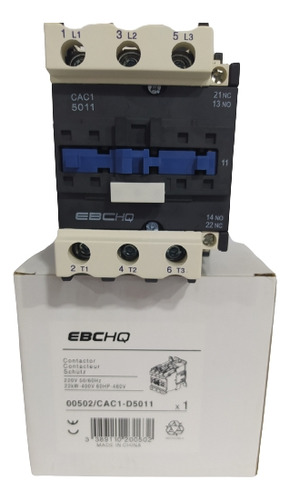 Contactor De 50amp Bobina 220v Marca Ebchq 