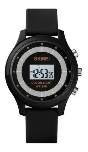 Reloj Skmei Mujer 1596 Sumergible Cronometro Digital Negro