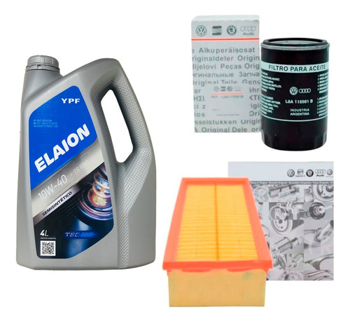 Kit 2 Filtros + Aceite 10w40 Vw Golf 2005 2006