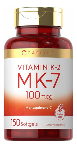 Vitamina K2 Mk 7 X 100 Mcg X 150 Soft Gels Carlyle Usa