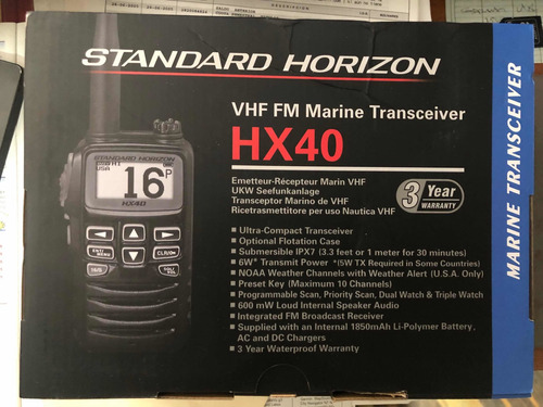 Radio Vhf Portátil Uso Marino Ideal Embarcaciones Pesca