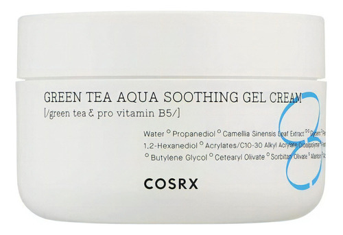 Cosrx Hydrium Green Tea Aqua Soothing Gel Cream Calma / Acne Momento de aplicación Día/Noche Tipo de piel piel irritada