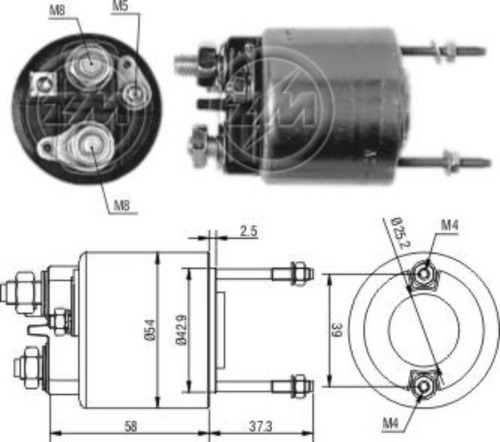 Solenoide De Arranque Renault R5 R12 Zm 596