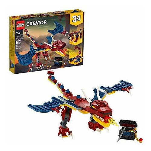 Lego Creator 3en1 Fire Dragon 31102 Kit De Construccion