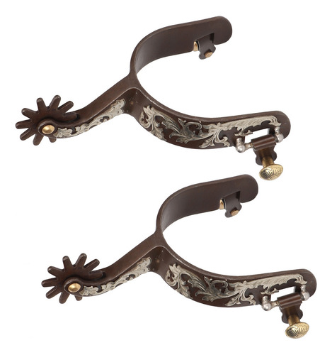 2 Unidades De Western Cowboy Spurs, De Acero Con Bajo Conten
