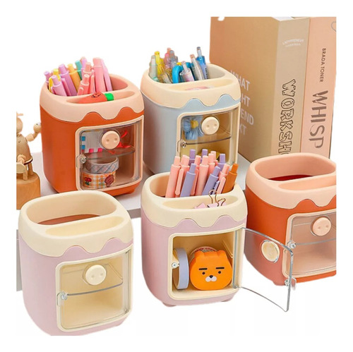 Porta Lapices Porky Cerdito Lapicero Organizador Kawaii