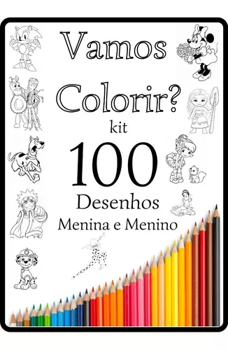 100 DESENHOS PARA COLORIR EM FOLHA SULFITE A4