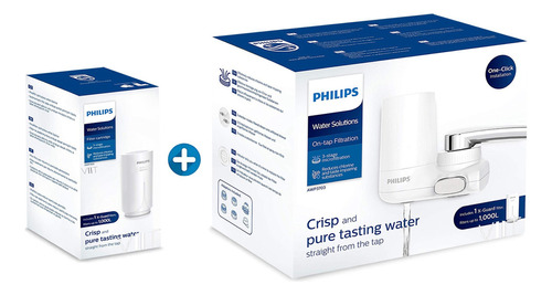 Philips Water Solutions Filtragem Torneira Awp3703 + Refil Cor Branco