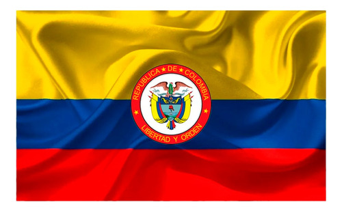 Bandera Colombia Escudo 150x90cm Exterior Grande Doble Cara