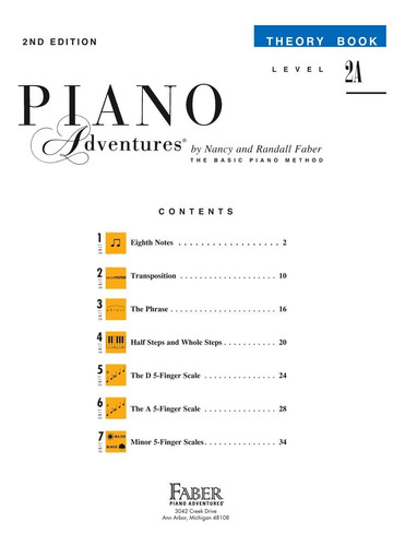 Piano Adventures, The Basic Piano Method: Level 2a, Theory B