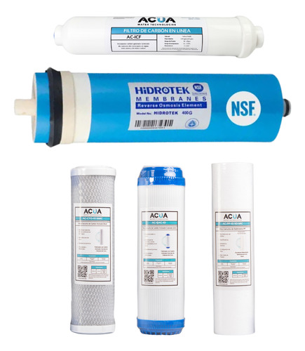 Filtro Osmosis Inversa 400 Gpd + Tanque Hidroneumatico 6 Gal Blanco