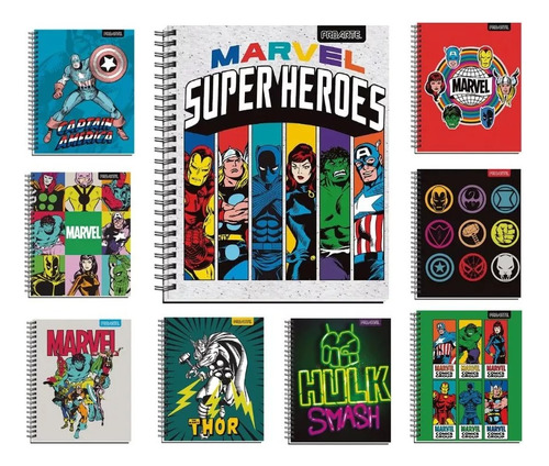 Cuaderno Universitario Proarte 100h 7mm Marvel Comic Pack 5