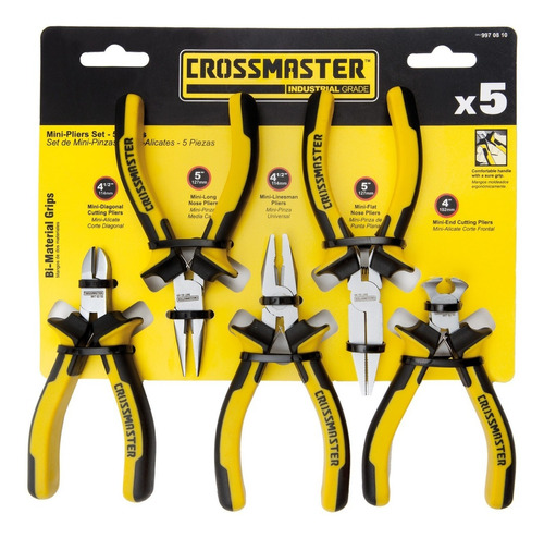 Kit Herramientas En Set Mini Pinzas Alicate 5pz Crossmaster