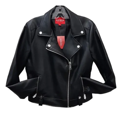 Chamarra Mujer Guess Negra A Msi Cuotas sin inter s