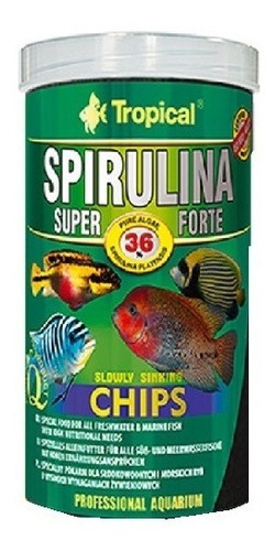 Alimento Spirulina Forte Chips P/cíclidos 130g Tropical