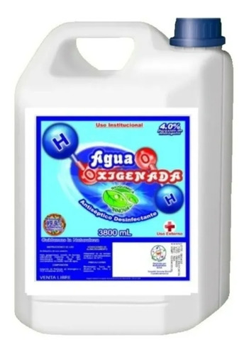 Agua Oxigenada Galón Peróxido Hidrogeno 4 - mL a $9