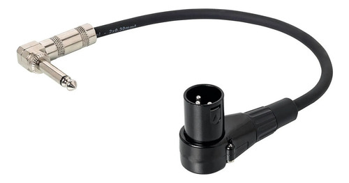 Cabo Xlr Macho 90o Graus Para P10 90o Graus Mono - 50 Cm