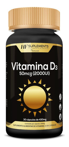 Vitamina D3 2000ui 30caps Sol Premium Hf Suplements