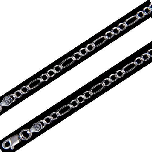 Cadena Hombre Figaro D 3mm-70cm Plataley.925 Duodeluxejoyas®