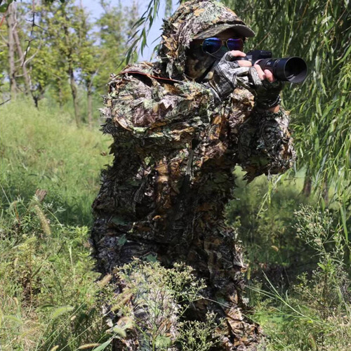 Traje Ghillie Para Hombre, Juego De Guantes De Máscara De
