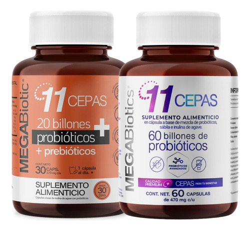 2pack Suplemento Megabiotic Probióticos 60 Billones 90 Caps