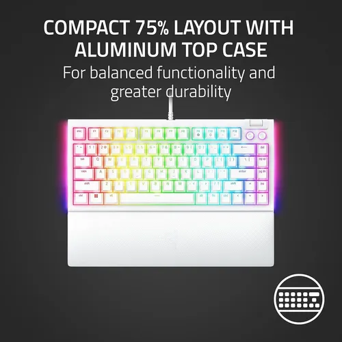 Teclado Mecanico Para Juegos Razer Blackwidow V4 75%: Diseñ