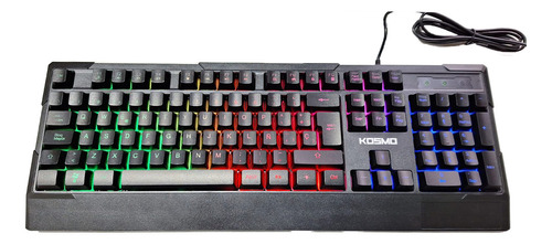 Teclado Gamer Qwerty Español Kosmo Kod605 Color Negro Idioma Español Latinoamérica