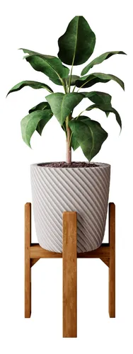 Suporte Para Vaso Em Madeira 40cm Tripé Suporte De Vaso 40cm Madeira