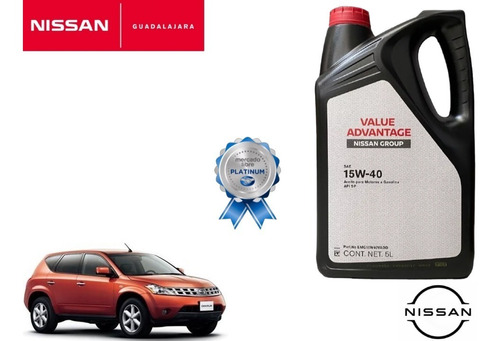 5l Aceite Nissan Mineral Value Advantage 15w40 Murano 2005