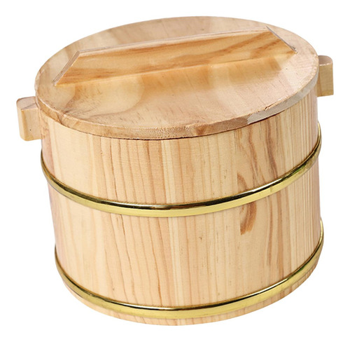 Barril De Arroz Al De Madera, Cuenco De Arroz 20cmx20cmx13cm