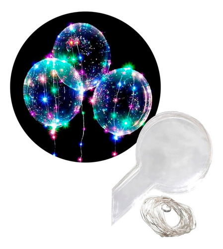 Globo Burbuja Cristal Con Luces Decoración Eventos
