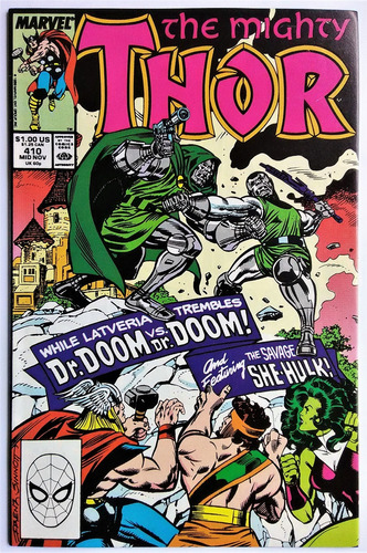 Thor 410 Marvel Comics 1989 She Hulk Dr. Doom Ron Frenz 