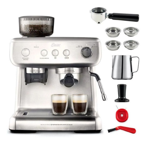 Imagen 2 de 6 de Cafetera Expresso Oster Con Molinillo Barista Max Bvstem300