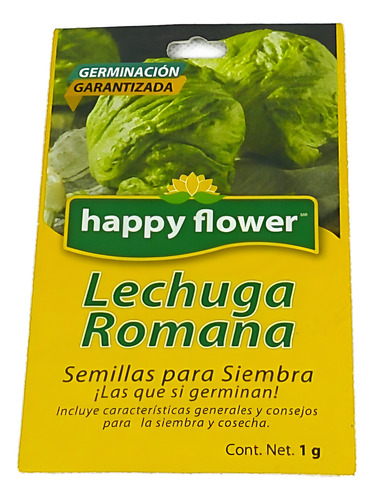 Semillas De Lechuga Romana Happy Flower Para Hortalizas