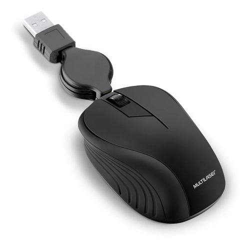 Mouse Multilaser Retrátil Preto - Mo231