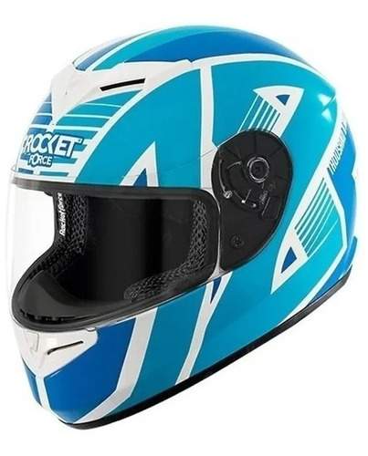 Casco Moto Rocket Force S06-18tmblue Certificación Eas