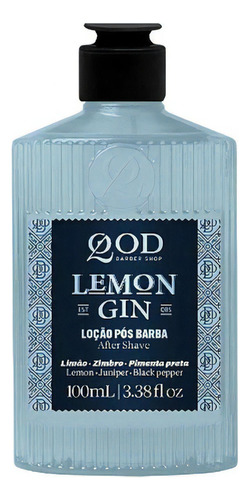 Loção Pós Barba Lemon Gin 100 Ml - Qod Barber Shop