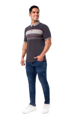 Pantalon Cargo Denim Stretch Pionier Yackoh Hombre