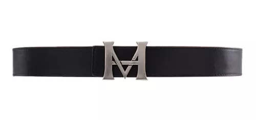 Belt Casual monograma Doble Faz Negro Caramelo