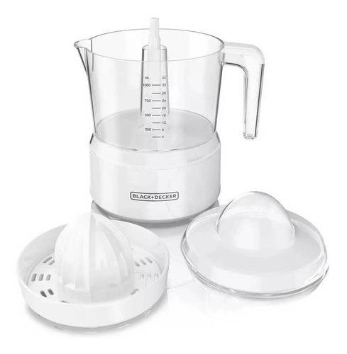 Imagen 3 de 3 de Exprimidor eléctrico Black+Decker Citrus Juicer CJ650 1l 50Hz blanco 220V